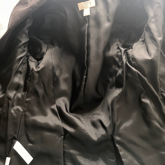 Loft Tuxedo Jacket in Black Pin Corduroy Size 0 NWOT - Picture 2 of 6